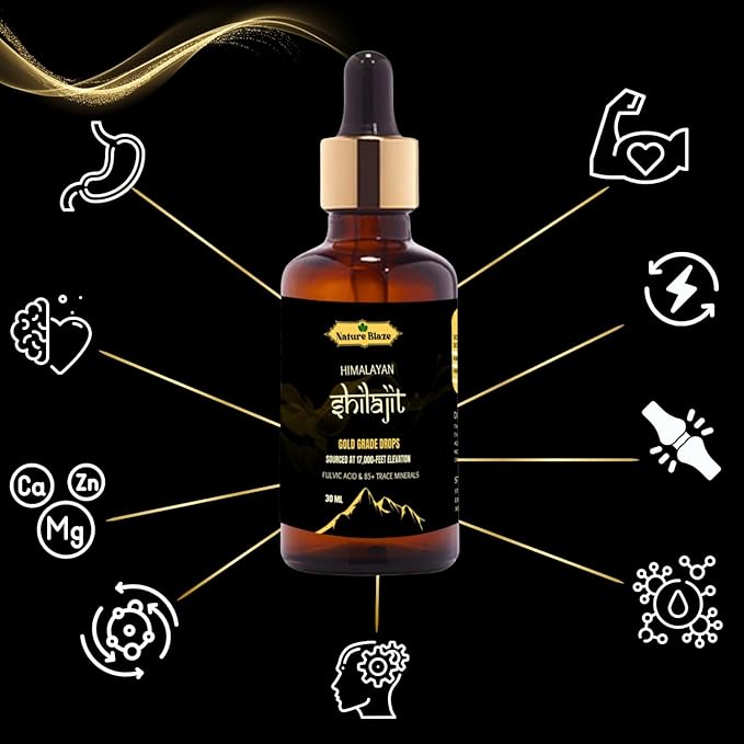 Organic Himalayan Shilajit Drops for Men & Women (30Ml / 1.0 Oz)