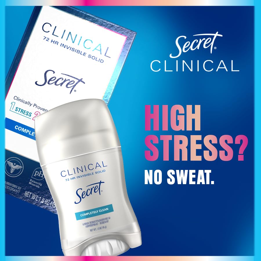 Secret Clinical Strength Antiperspirant | 72Hr Sweat & Odor Protection for Women