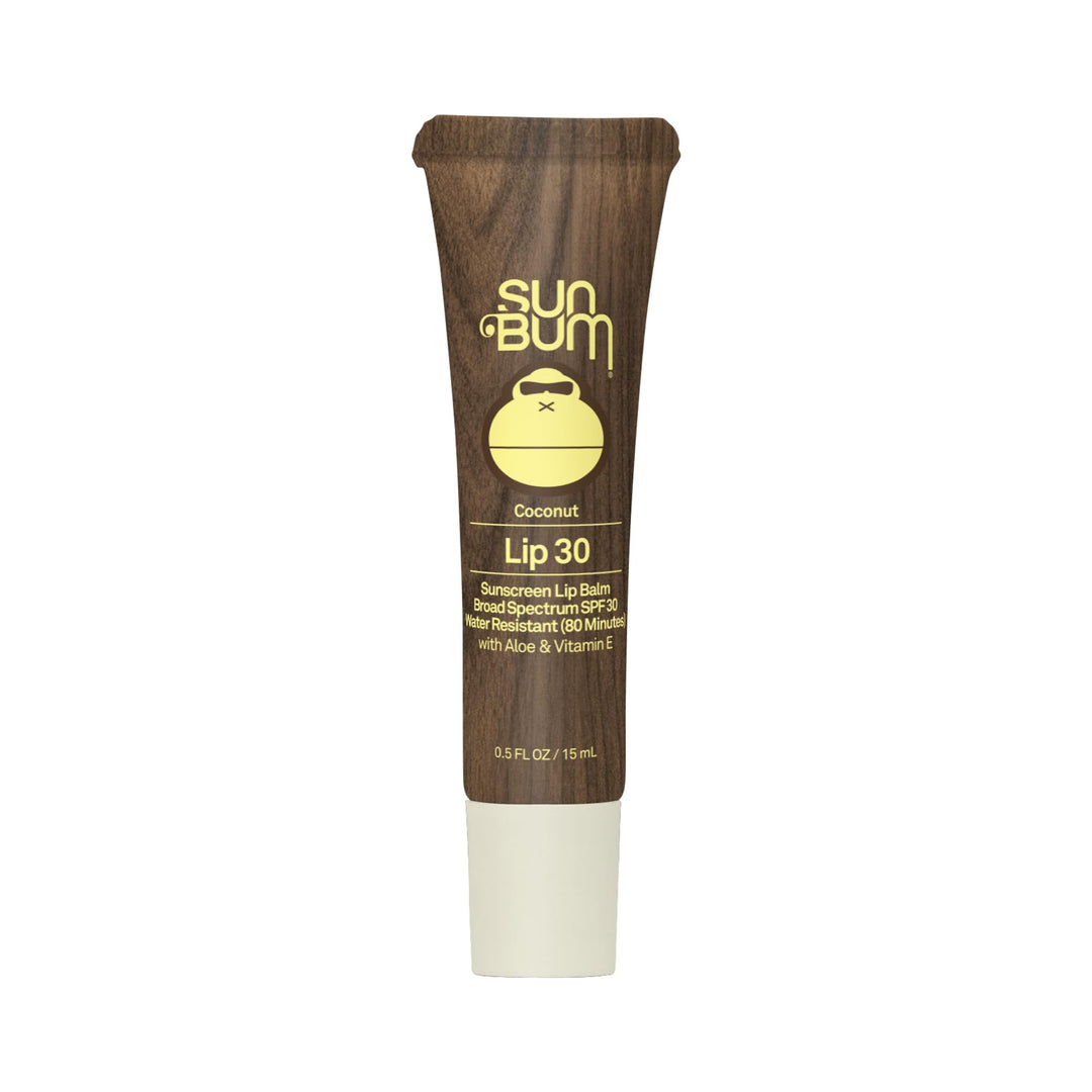 Sun Bum SPF 30 Lip Balm Sunscreen - Broad Spectrum Moisturizing Sunscreen with Aloe & Vitamin E - Hawaii 104 Act Compliant (Made Without Octinoxate & Oxybenzone) - 0.5 oz