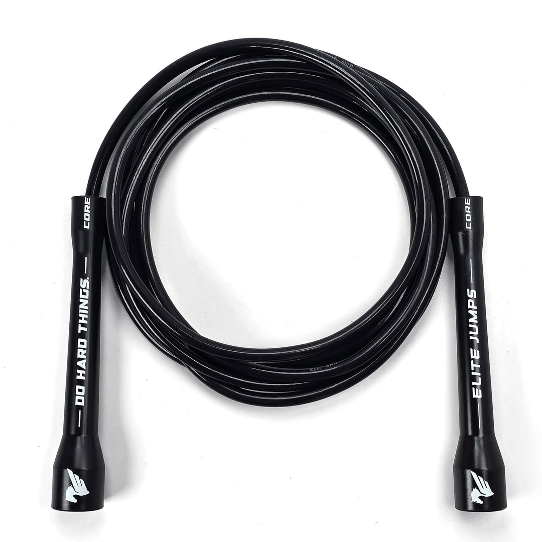 Elite Jumps | 6mm PVC Jump Ropes for Fitness | Indoor/Outdoor Adjustable Boxing Jump Rope w/Unbreakable Handles & Ultra-Durable Non-Kinking PVC | Skipping Rope for Men & Women & Boxer Rope Jump Rope