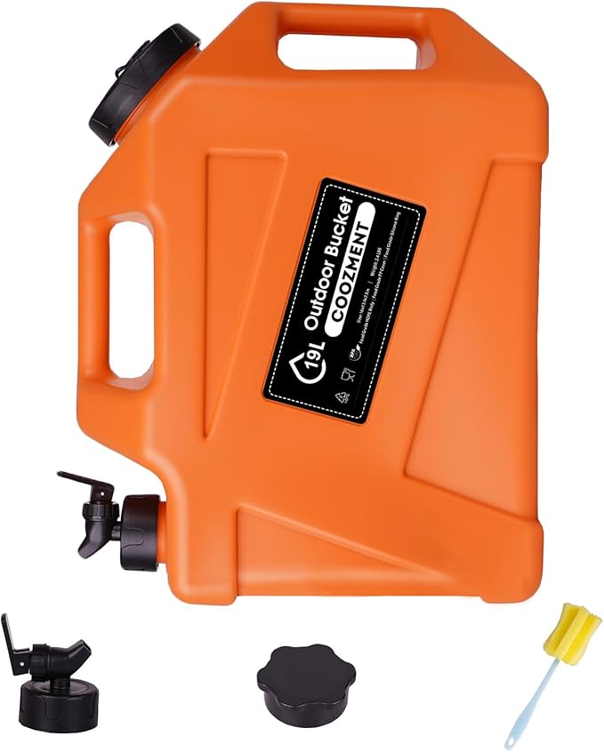 3.2 Gallon/5 Gallon Water Containers with Spigot, BPA Free Water Jug, Military Green Water Tank, Multifunction Water Storage Containers for Camping Outdoor Hiking,Emergency Stroage