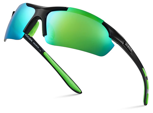 Xagger Polarized Wrap Around Sport Sunglasses for Men Women UV400 Baseball Softball Running Cycling Glasses