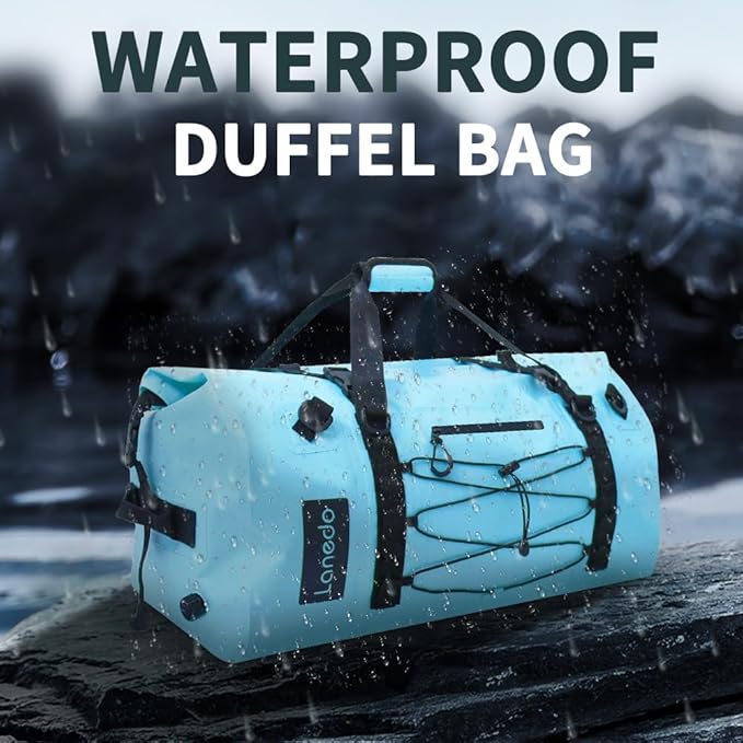 80L Dry Bag Large Waterproof Bag Roll-Top Heavy Duty Fishing Duffel Bag with Durable Straps & Handles for Kayaking Paddle boarding Boating Rafting Fishing