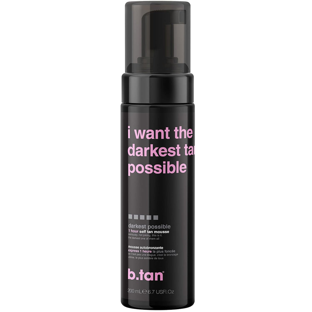 Ultra Dark Self Tanner Mousse – Fast 1 Hour Express Tanning Foam | Vegan, 6.7 Fl Oz
