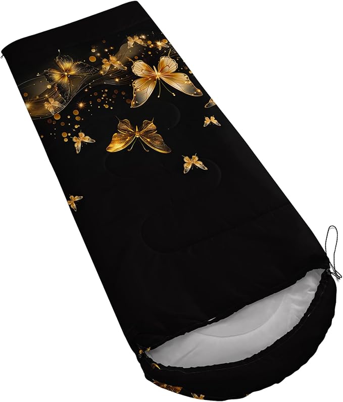 AILONEN Cartoon Fox Camping Sleeping Bag for Boys Girls Adults,Lightweight & Waterproof,3 Season Warm & Cold Weather,Portable,Kawaii Fox Printed Sleeping Bag,Traveling,Camping,Hiking