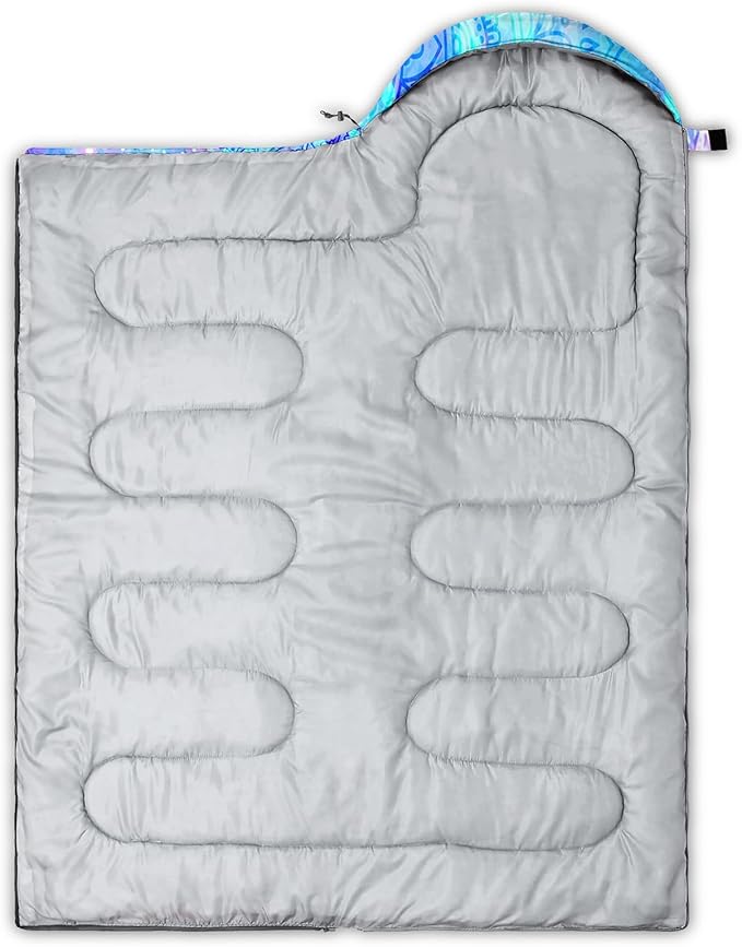 AILONEN Kids Floral Cat Camping Sleeping Bags,Lightweight & Waterproof,3 Season Warm & Cool Weather,Kawaii Kitten Sleeping Bags for Girls Adults,Travelling,Outdoors