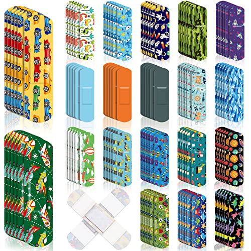 120 Pcs 20 Styles Kids Bandages Bulk Cute Cartoon Flexible Bandages Waterproof Breathable Bandages Strip Protect Cuts and Scrapes for Girls Boys Children Toddlers (Stylish Style)