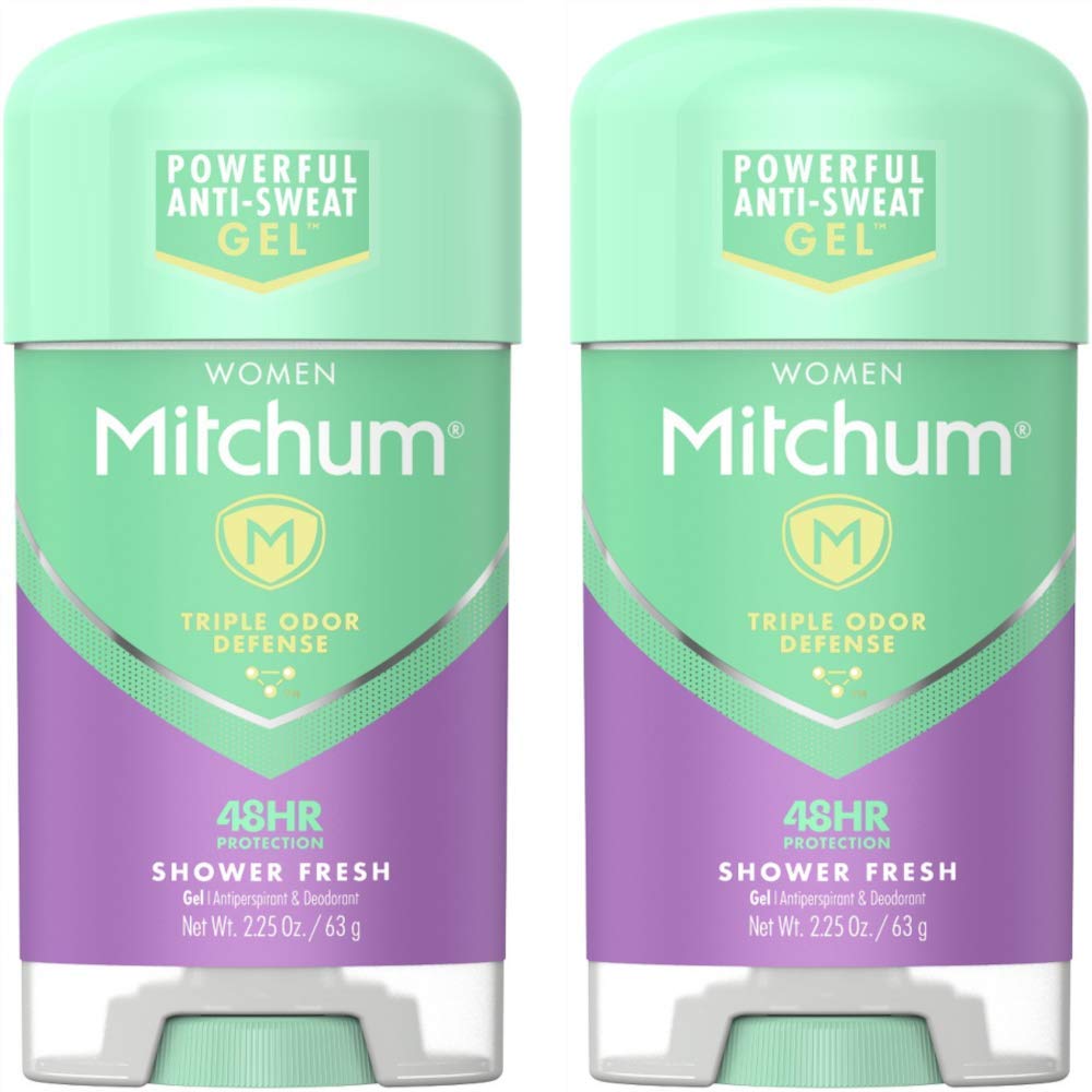 Mitchum Advanced Women Gel Anti-Perspirant & Deodorant, Shower Fresh 2.25 Ounces Each (Value Pack Of 2)