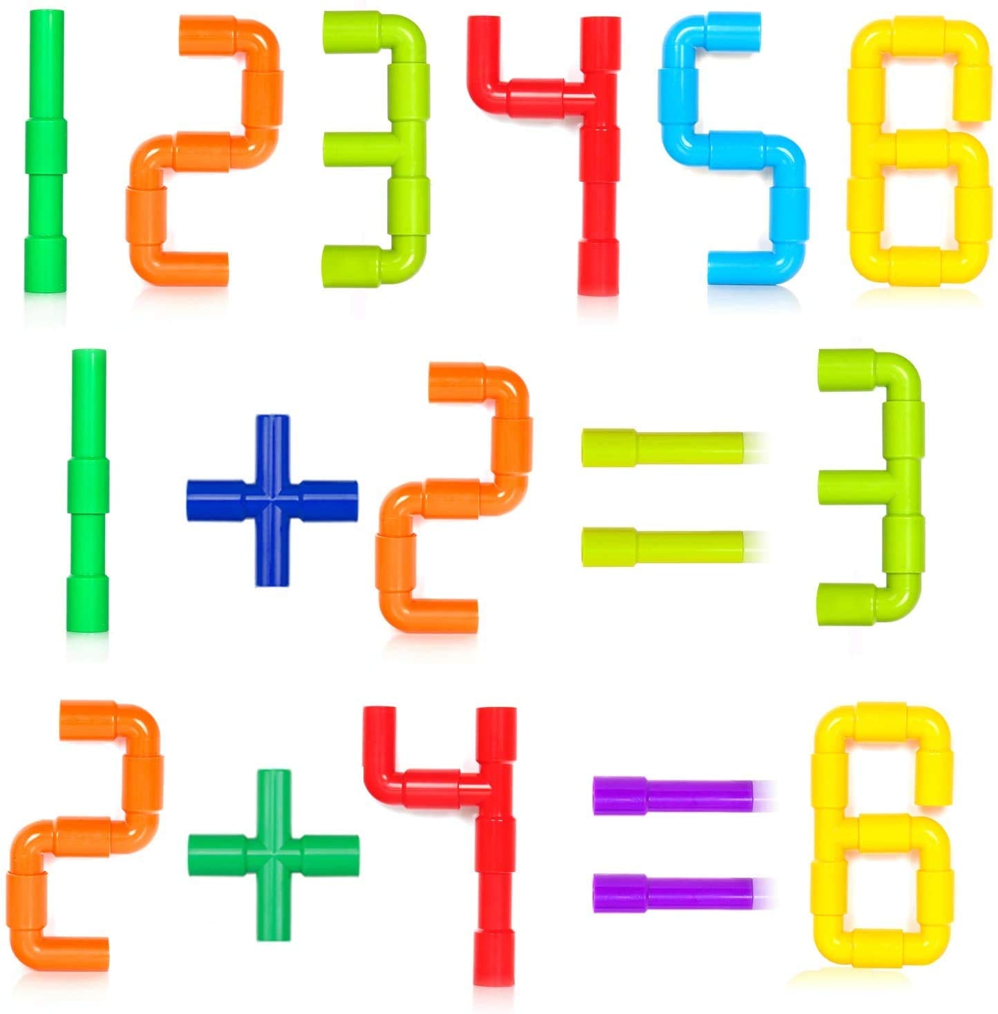 102pcs Pipe Building Block Bricks Plugging Toy Assemble DIY Pipeline Blocks with Wheels Car Construction Toy for 3 Year Old Kid