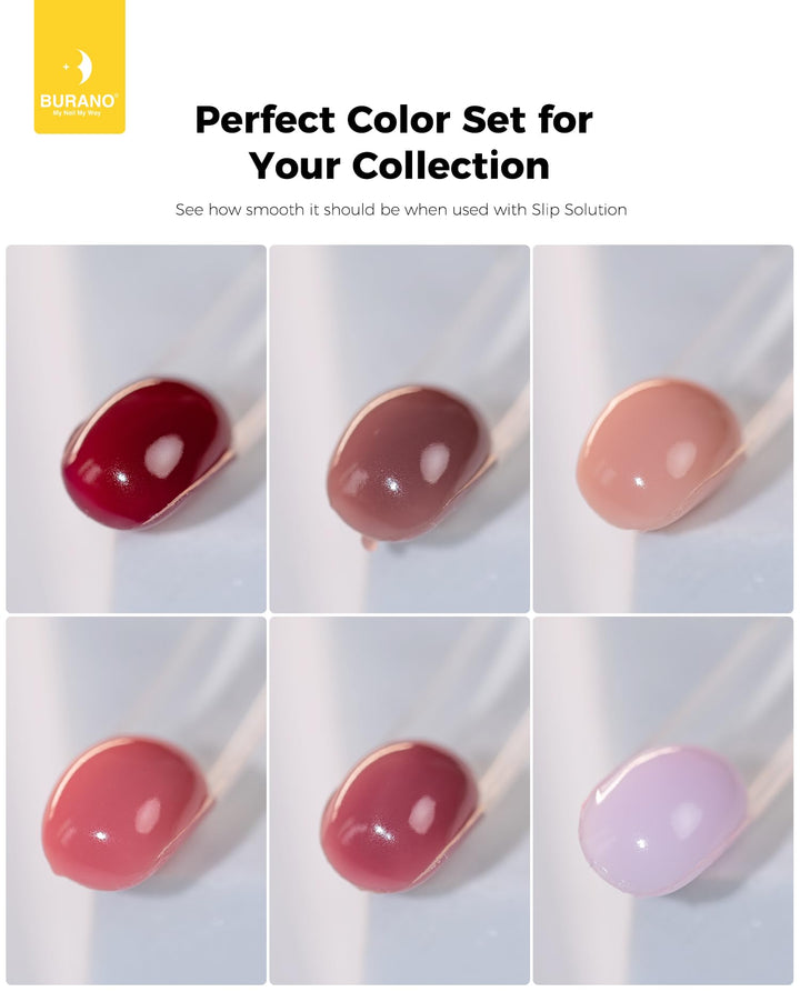 BURANO Poly Extension Gel Nail Kit, 6 Colors Nail Poly Nails Builder Gel Set for Beginner & Professional Using, Poly Nail Gel Kits DIY Starter Kit Nail Art Gift (05 Skin nude)