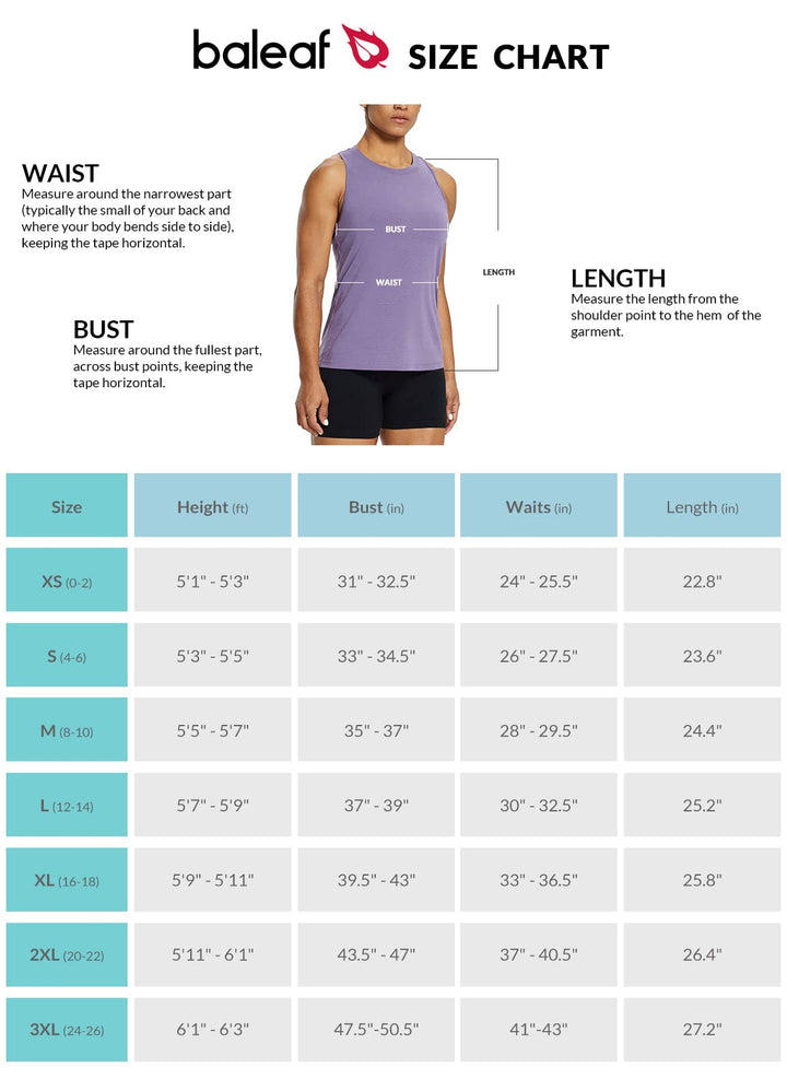 BALEAF Women's Workout Tank Tops Racerback Athletic Running Muscle Tank Gym Tennis Shirts Exercise Fitness Purple XS