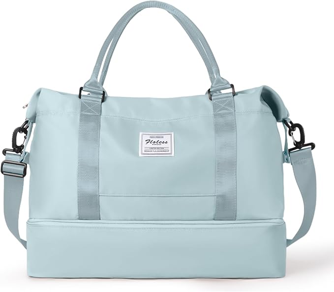 Travel Duffel Bag,Sports Tote Gym Bag,Shoulder Weekender Overnight Bag for Women