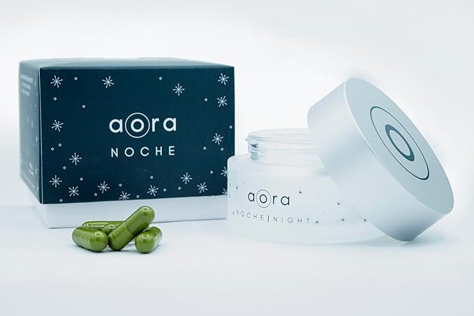 AORA Night | Sleeping Pills | Sleep aids for Adults | Relaxation | Antioxidant | Antiaging | Melatonin | Saffron | Vitamin B6 | Valerian Root | Passionflower | 30 Capsules (1 Month)