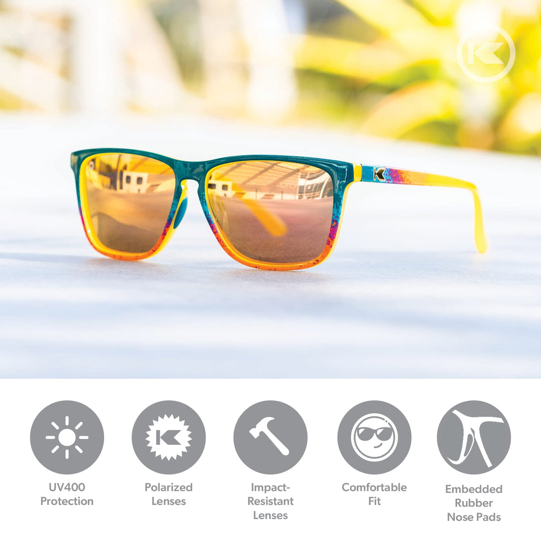 Knockaround Fast Lanes Sport - Polarized Running Sunglasses for Women & Men - Impact Resistant Lenses & Full UV400 Protection, Desert