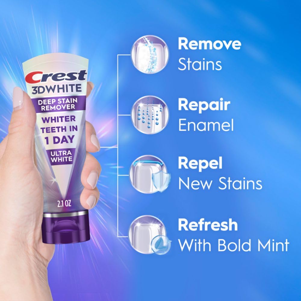 Crest 3DWhite Brilliance Deep Stain Remover Ultra White Toothpaste - 2.1oz