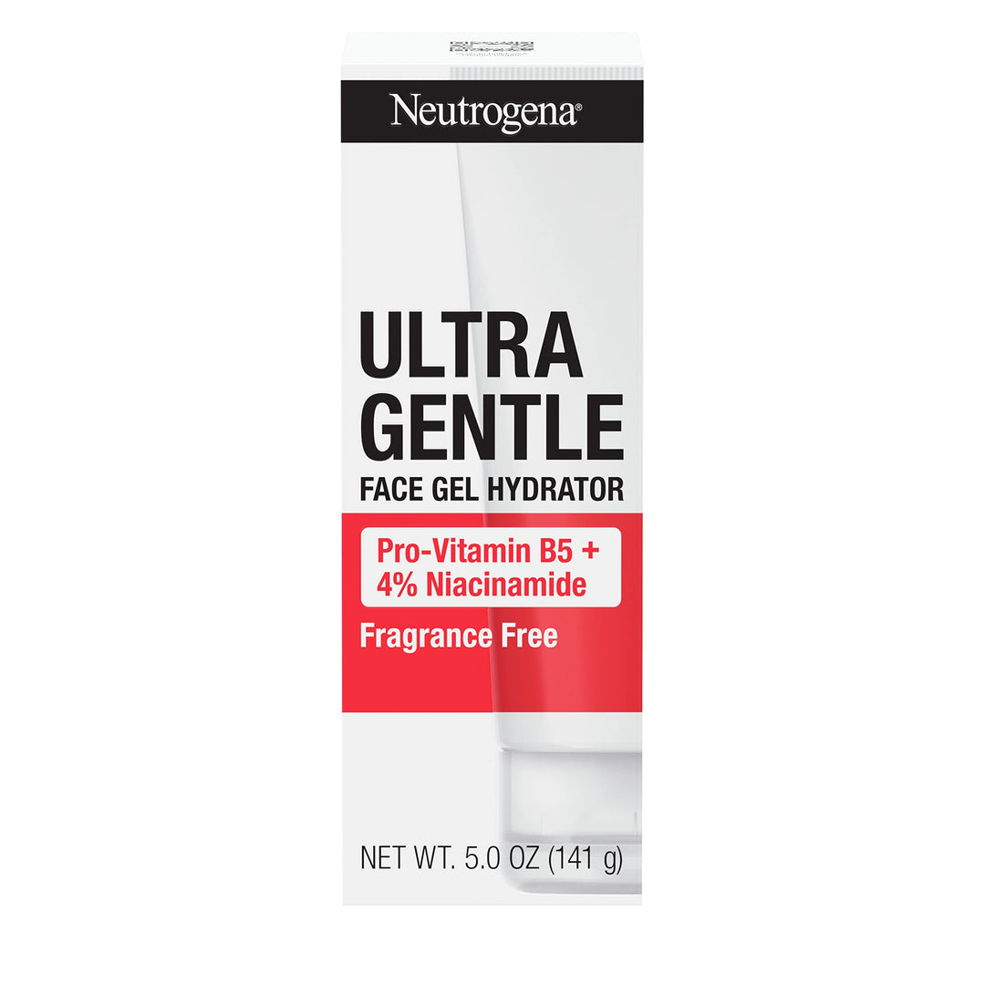 Neutrogena Ultra Gentle Face Gel Hydrator With Pro-Vitamin B5 & 4% Niacinamide Designed For Acne-Prone Skin, Lightweight Gel Cre
