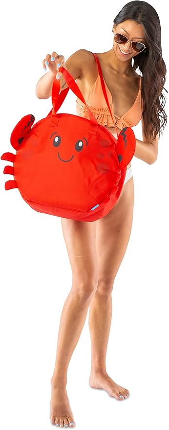 BigMouth Inc Large Insulated Cooler Bag, Reusable Travel Bag with Adustable Straps, Cute Collapsible Food Tote for Picnic Pool Beach