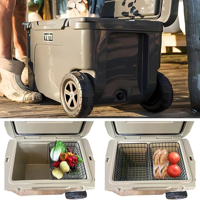 2-Pack Cooler Basket for Yeti Tundra Haul,Stays Food Chilled and Dry, Compatible with Other Cooler Accessories Cooler Locks, Cooler Dividers, Ice etc