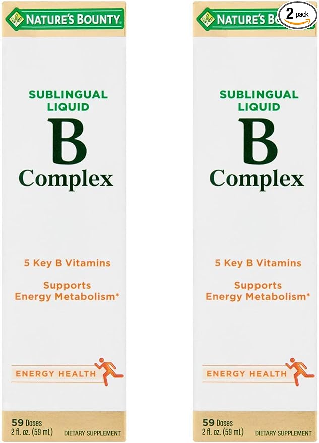 Nature's Bounty Vitamin B Complex sublingual Liquid, 2 Oz (Pack of 2)