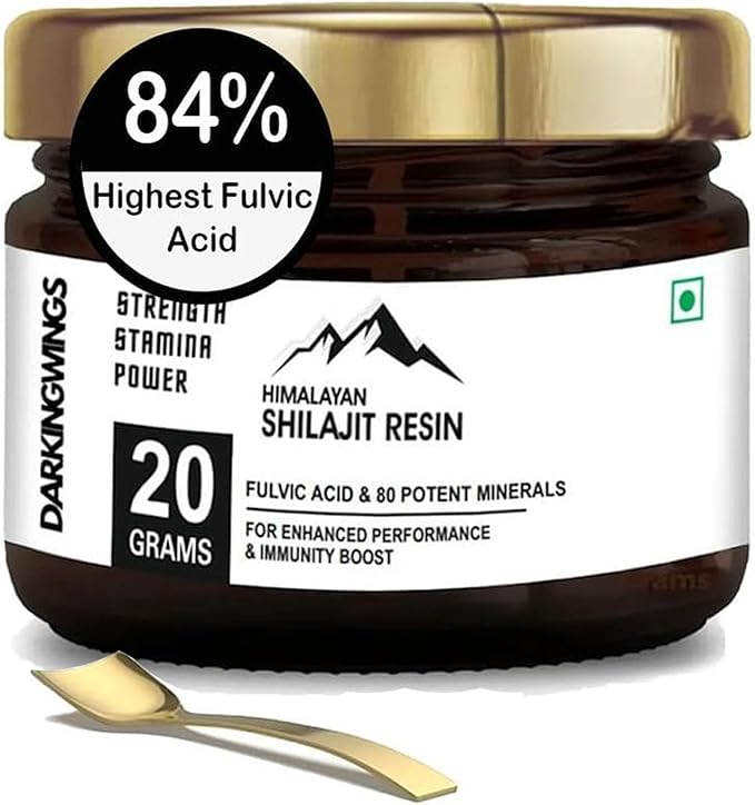 500mg Shilajit Supplement - Shilajit Pure Himalayan Organic Shilajit Resin with Highest Potency, Original From Himalayan resin with 84+ Fulvic Acid
