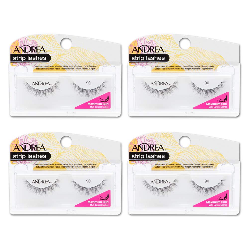 Andrea Curl False Lashes 90, 4 pack