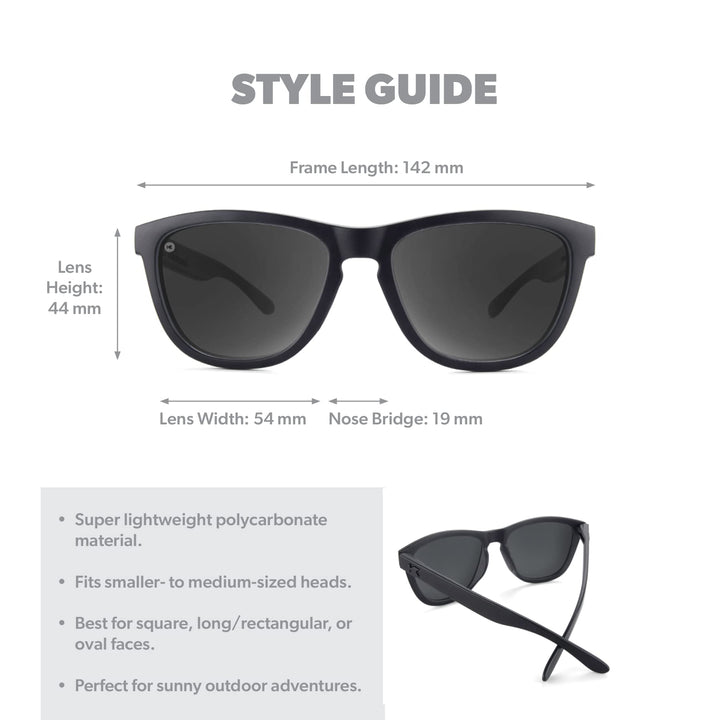 Knockaround Premiums Sport - Polarized Sunglasses For Running & Fitness (Matte Black on Black Frame/Polarized Black Lenses)