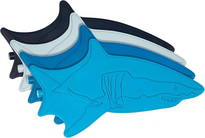 Wildkin Kids Ice Packs (4 Packs) for Boys & Girls, Perfect for Daycare & Preschool Slim & Reusable Ice Packs, Keep Lunches Fresh & Cool for School & Travel, Portable Ice Packs for Kids (Shark)