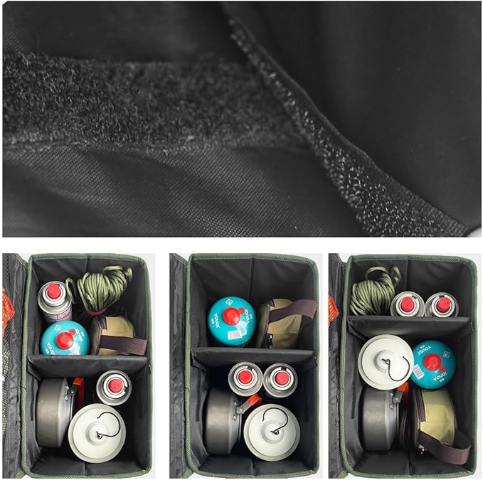 18L Camping Storage Bag, Multifunctional Waterproof Picnic Basket, Tent Stakes Organizer,With Adjustable Shoulder Strap for Hiking Cookware, Travel, Car