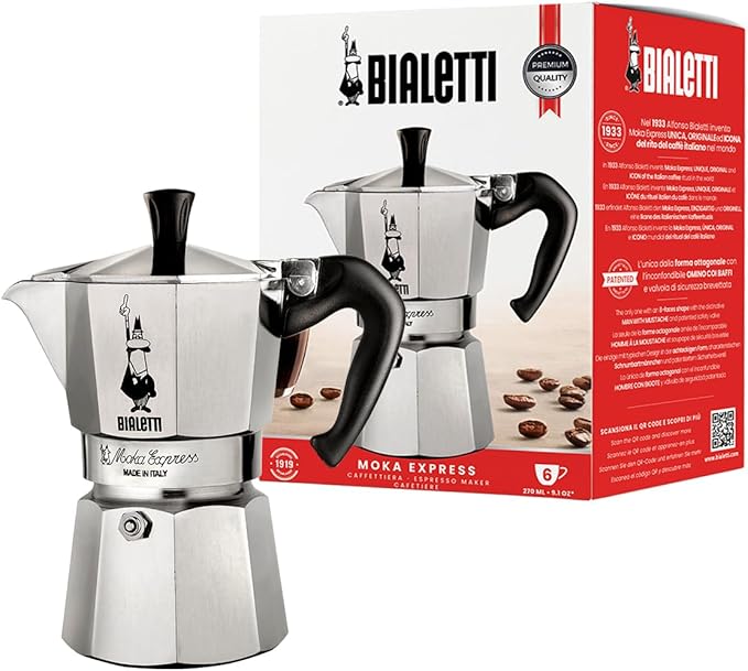 Bialetti Moka Express 6 Cup, 1 EA, silver, 6800, 06800