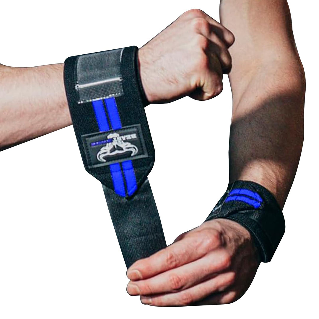 BEAST RAGE® Padded Cotton Lift Straps Lifting Wrist Straps for Weightlifting, Gym, Deadlift, Workout (Pair) Premium Lifting Straps for Gym Men and Women Soft, Supportive Wrist Pads (Navy)