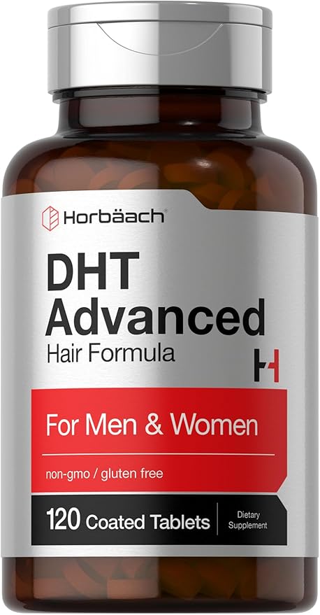 Horbäach DHT Advanced Hair Formula | 120 Tablets | Non-GMO and Gluten Free Hair Formula Blend with Saw Palmetto, Kudzu, and Fo-Ti