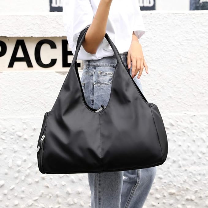 forestfish Yoga Gym Bag for Women with Shoes Compartment & Wet Dry Storage Pockets Lightweight Duffel Bag