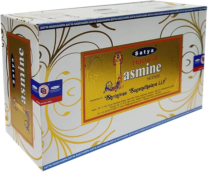 Natural Jasmine Incense Sticks and Incense Stick Holder Bundle Insence Insense Satya Incense