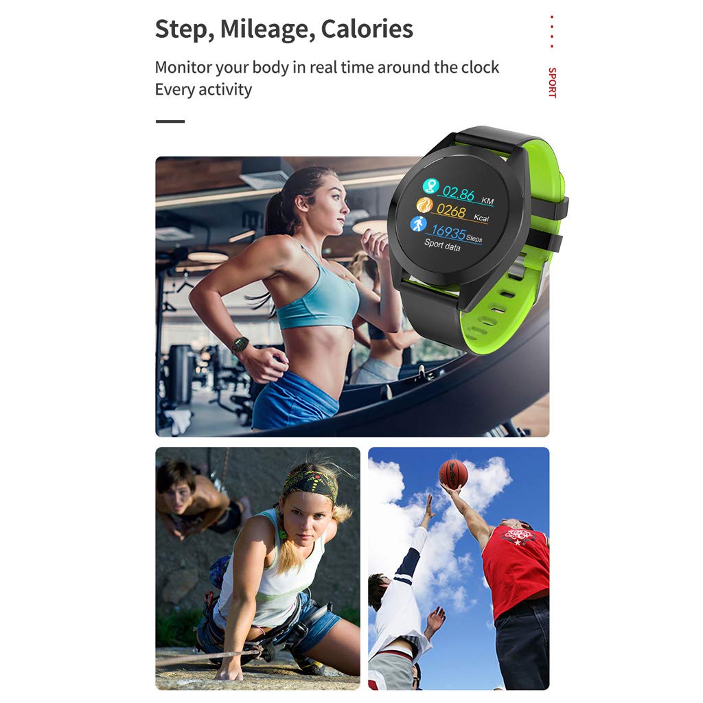 1.3 Inch Screen Smart Watch Waterproof Fitness Activity Tracker Heart Rate Monitor,Sleep Tracker Pedometers To Monitor Calories Burned For Men Women Kids Android IOS