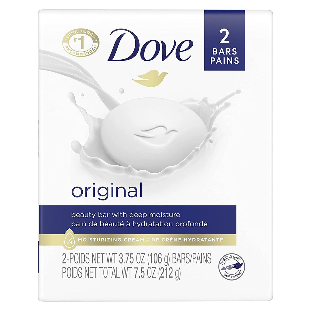 Dove Beauty Bar Gentle Skin Cleanser, Original, 3.75 Oz - 2 Ct