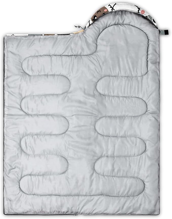 AILONEN Kids Floral Cat Camping Sleeping Bags,Lightweight & Waterproof,3 Season Warm & Cool Weather,Kawaii Kitten Sleeping Bags for Girls Adults,Travelling,Outdoors