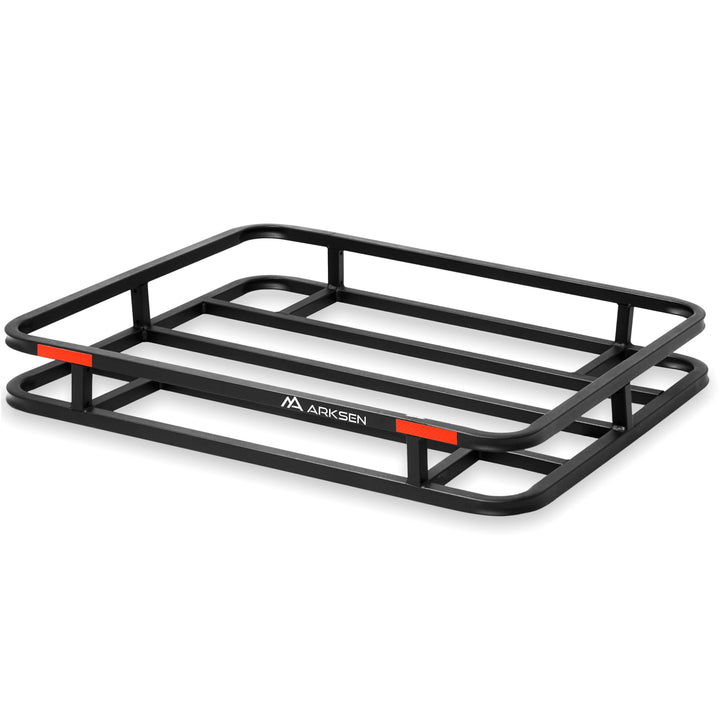 ARKSEN 32 x 26 Inch Bumper Mounted Cargo Rack Carrier 350 Lbs Heavy Duty Capacity Luggage Basket Hitch Fold Up for RV, Camping, Traveling