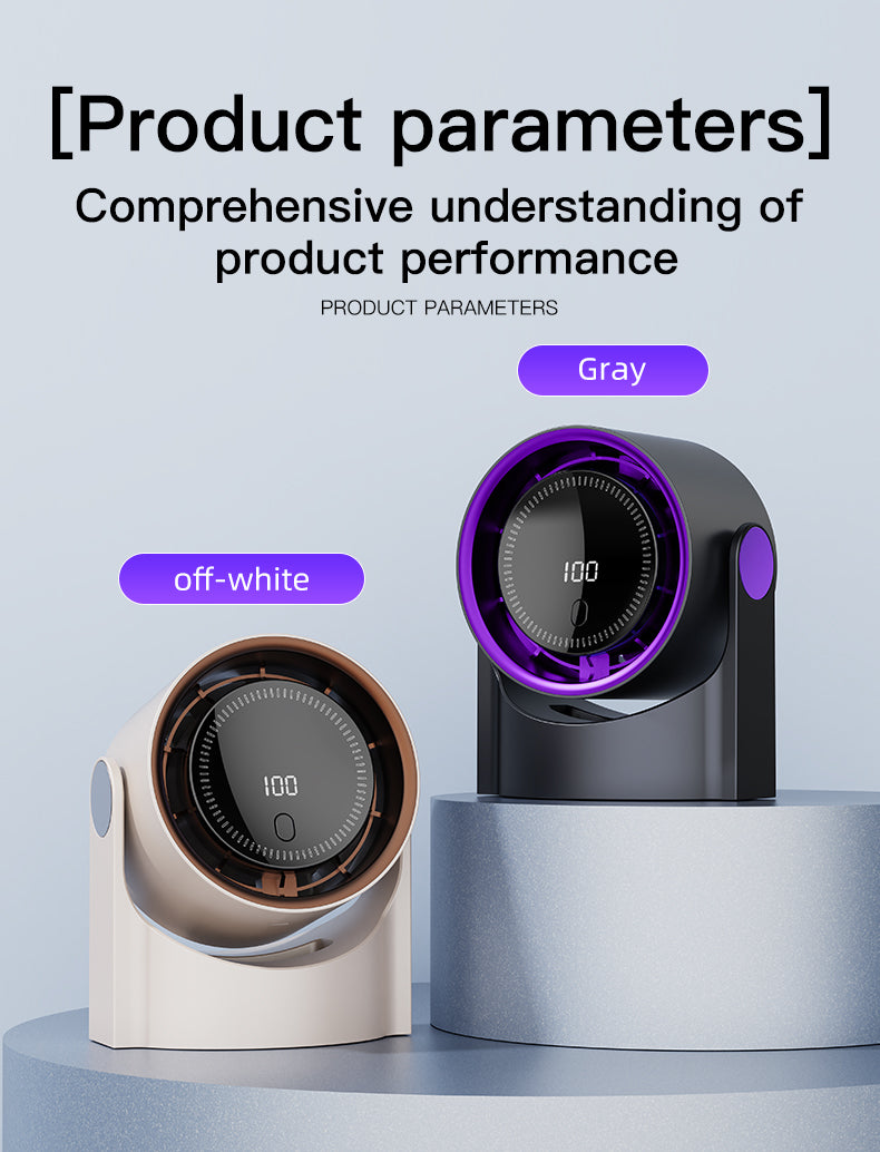 Xiaomi Smart Electric Fan 100 Speed Bladeless Fan USB Charging Desktop Silent Wall Mounted Air Conditioner Office Indoor Camping