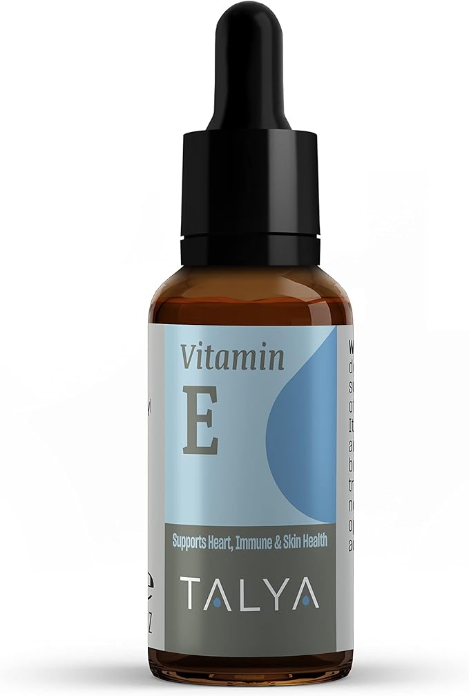 Vitamin E Liquid Drops 0.34 fl.oz | Bone, Joint, Heart Health | Vitamin E Oil for Scars & Skin | Glass Bottle with Dropper | Vitamin E Supplement, Non-GMO, Vegan