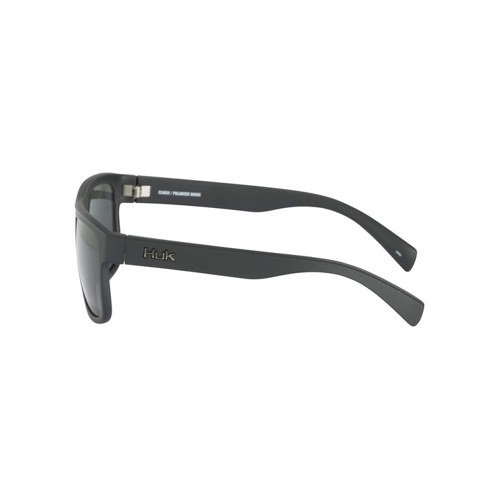 HUK, Polarized Lens Eyewear with Performance Frames, Fishing, Sports & Outdoors Sunglasses Panto, (Clinch) Gray/Matte Black, Medium/Large