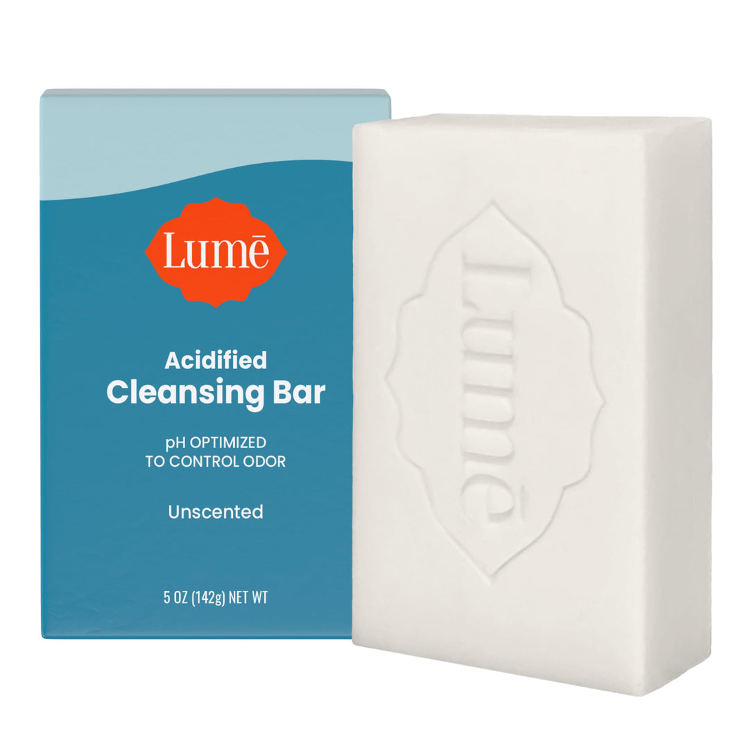Lume Acidified Body Cleansing Bar - 24 Hour Odor Control - Removes Odor Better Than Soap - Moisturizing Formula - Formulated Wit