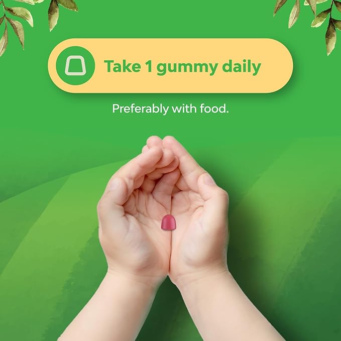 Natures Craft Organic Kids Immune Support Gummies - Vegan Organic Vitamin D Gummies for Kids with Vitamin C and Zinc for Immunity - D3 Zinc and C Gluten Free & Non GMO (120 Servings)