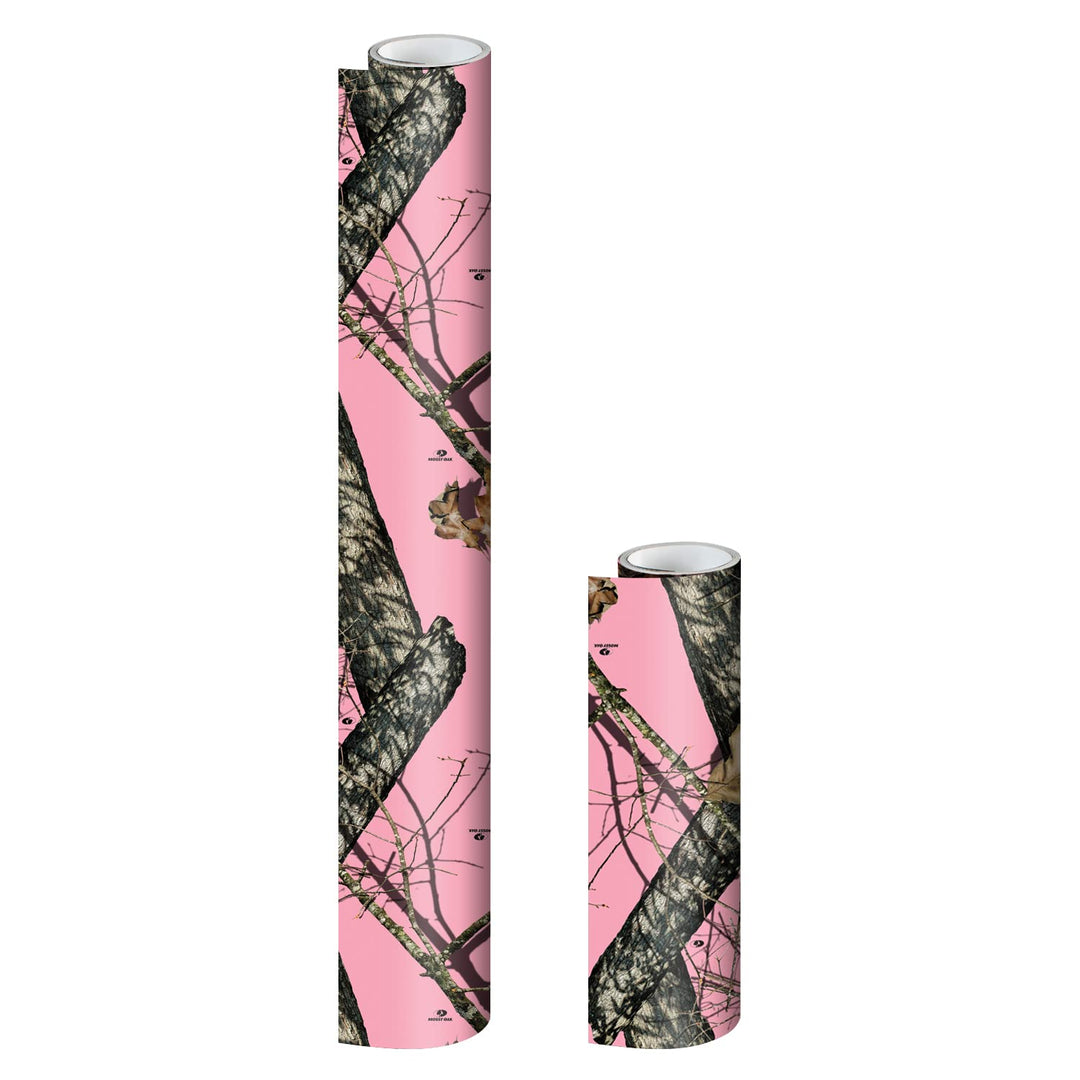 Mossy Oak Matte Camo Roll Hunting Patterns, Self-Adhesive Vinyl Wrap, DIY (24"x48", Break-Up Pink)