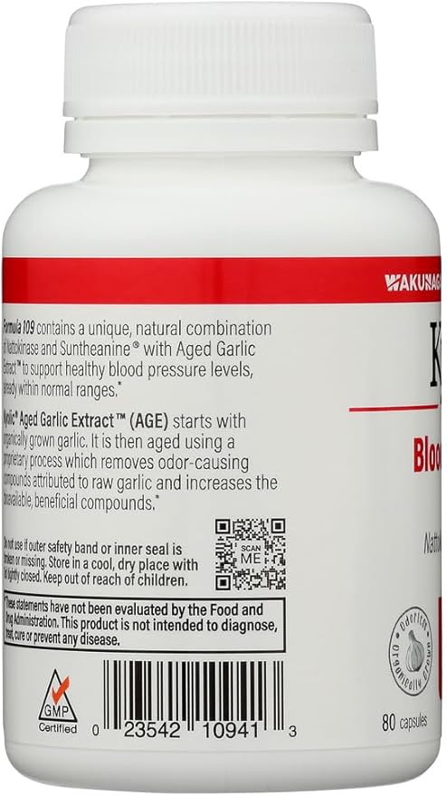 Kyolic Aged Garlic Extract Blood Pressure Health Formula 109-80 Capsules