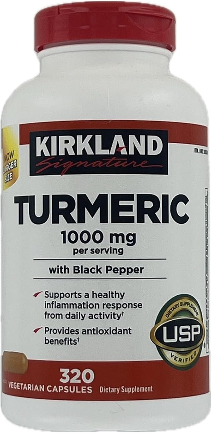 Kirkland Signature Turmeric with Black Pepper, 1000mg (320 Count)