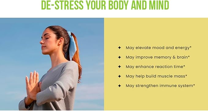 Ancient Bliss Ashwagandha with L-Theanine & Black Pepper Extract Capsules, Energy & Natural Mood Support Supplement, Focus Supplement for Adults