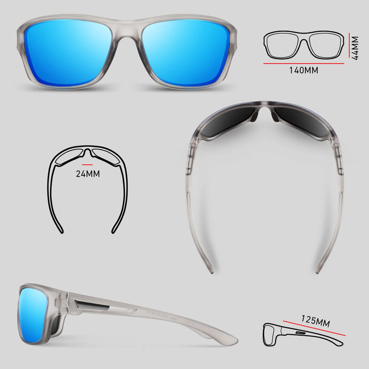 WEAROYO Polarized Sports Sunglasses for Men Women,Fishing Driving Rectangular Goggles UV400 Protection