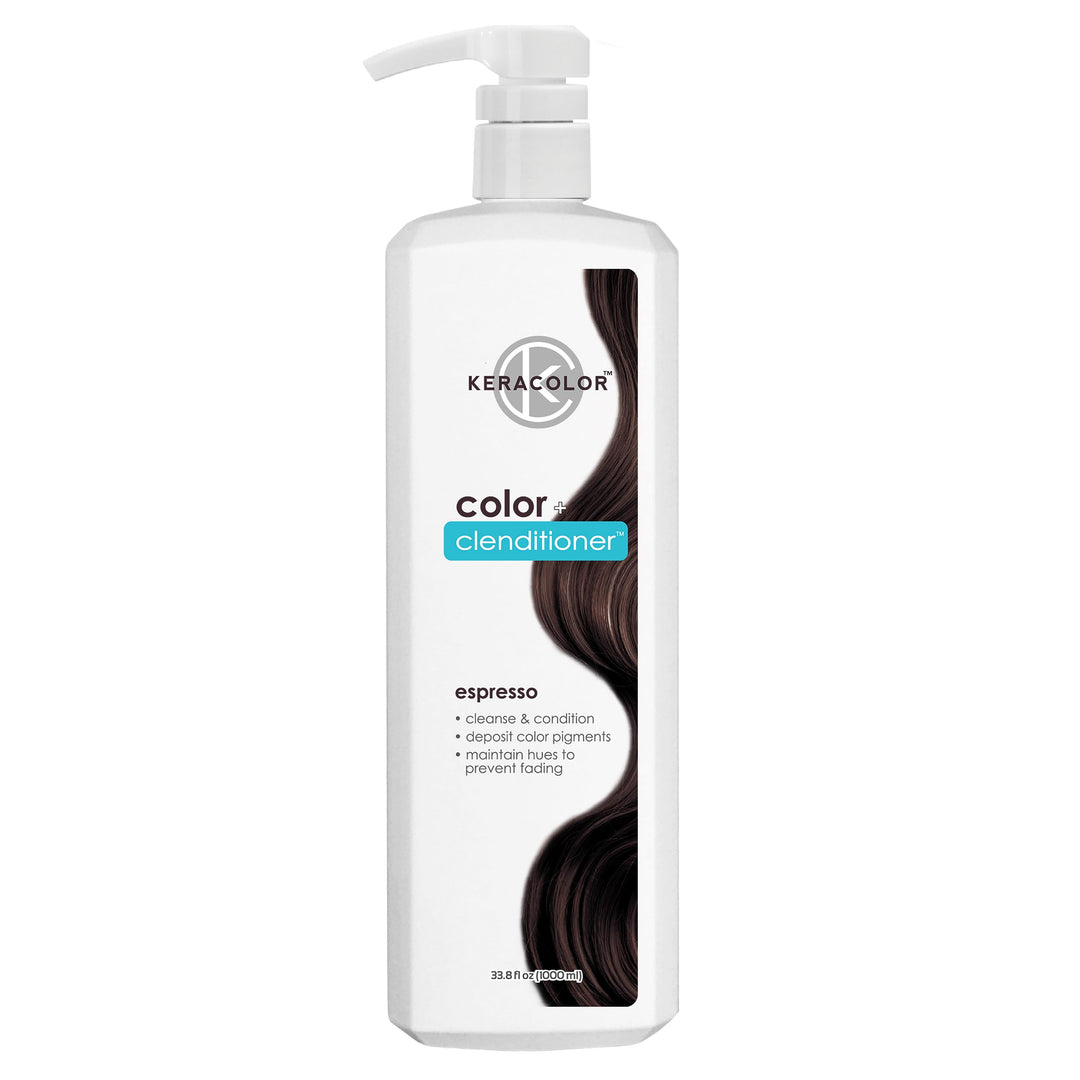 Keracolor Clenditioner ESPRESSO Hair Dye - Semi Permanent Hair Color Depositing Conditioner, Cruelty-free, 33.8 Fl Oz