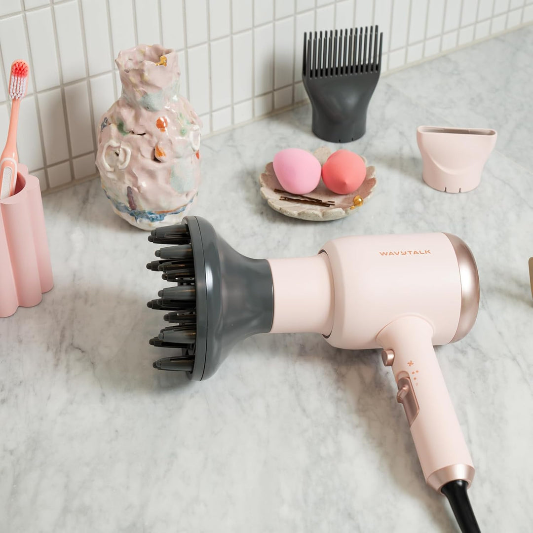 Wavytalk 1875W Ionic Hair Dryer | Diffuser & Comb for Curly Hair | Green