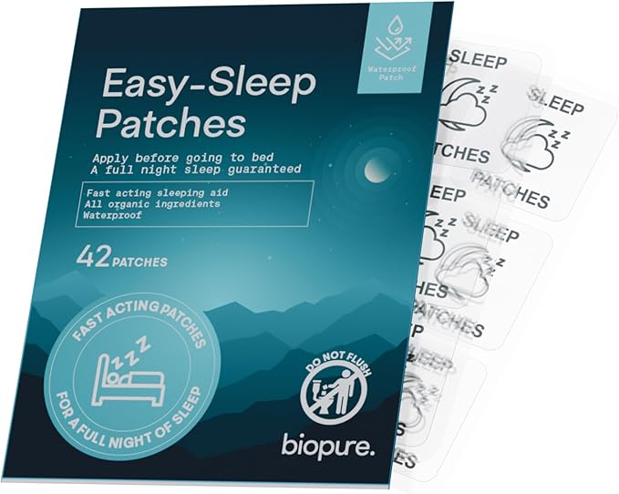 Sleep Patches - 42 Patches | All-Natural Deep Sleep Tape for Women and Men. Relaxing, Restful, Nighttime Calm. Sleep Patches for Adults | Water Resistant Patch